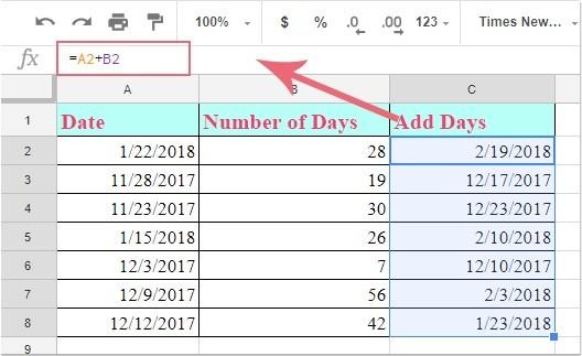 Hướng dẫn cách thêm ngày, tháng, năm vào Google Sheets